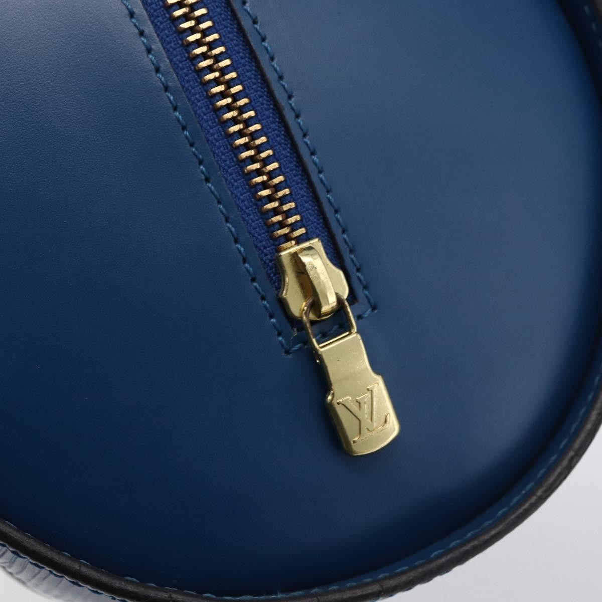 Louis Vuitton Soufflot Handbag Epi Leather Blue Leather Handbag