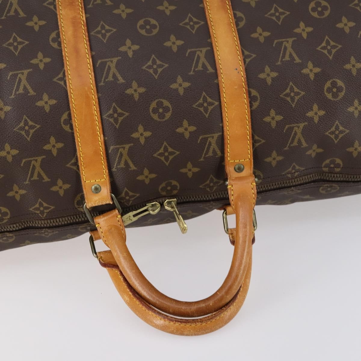 Louis Vuitton Keepall Bag Monogram Canvas Brown Canvas Travel Bag