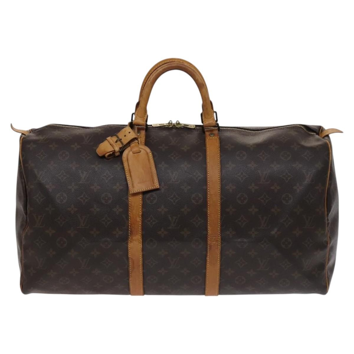 Louis Vuitton Keepall Bag Monogram Canvas Brown Canvas Travel Bag