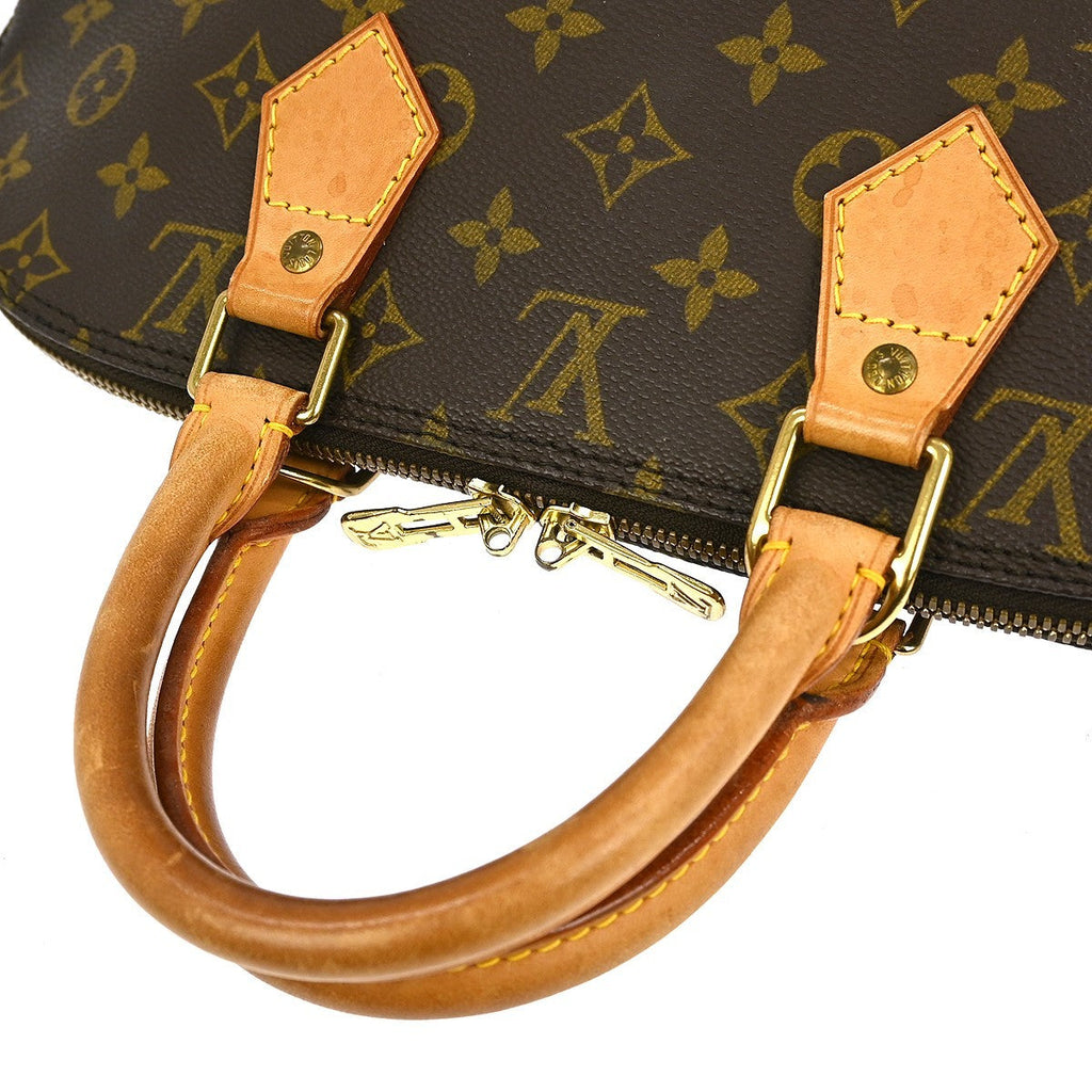 Louis Vuitton Alma Handbag Monogram Canvas Brown Canvas Handbag