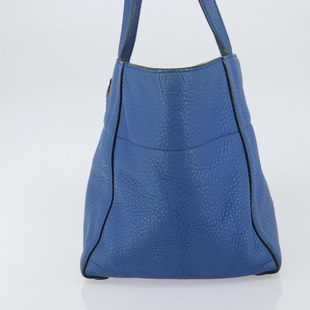 Prada Tote Vitello Daino Vitello Daino Blue Leather Tote Bag Bag