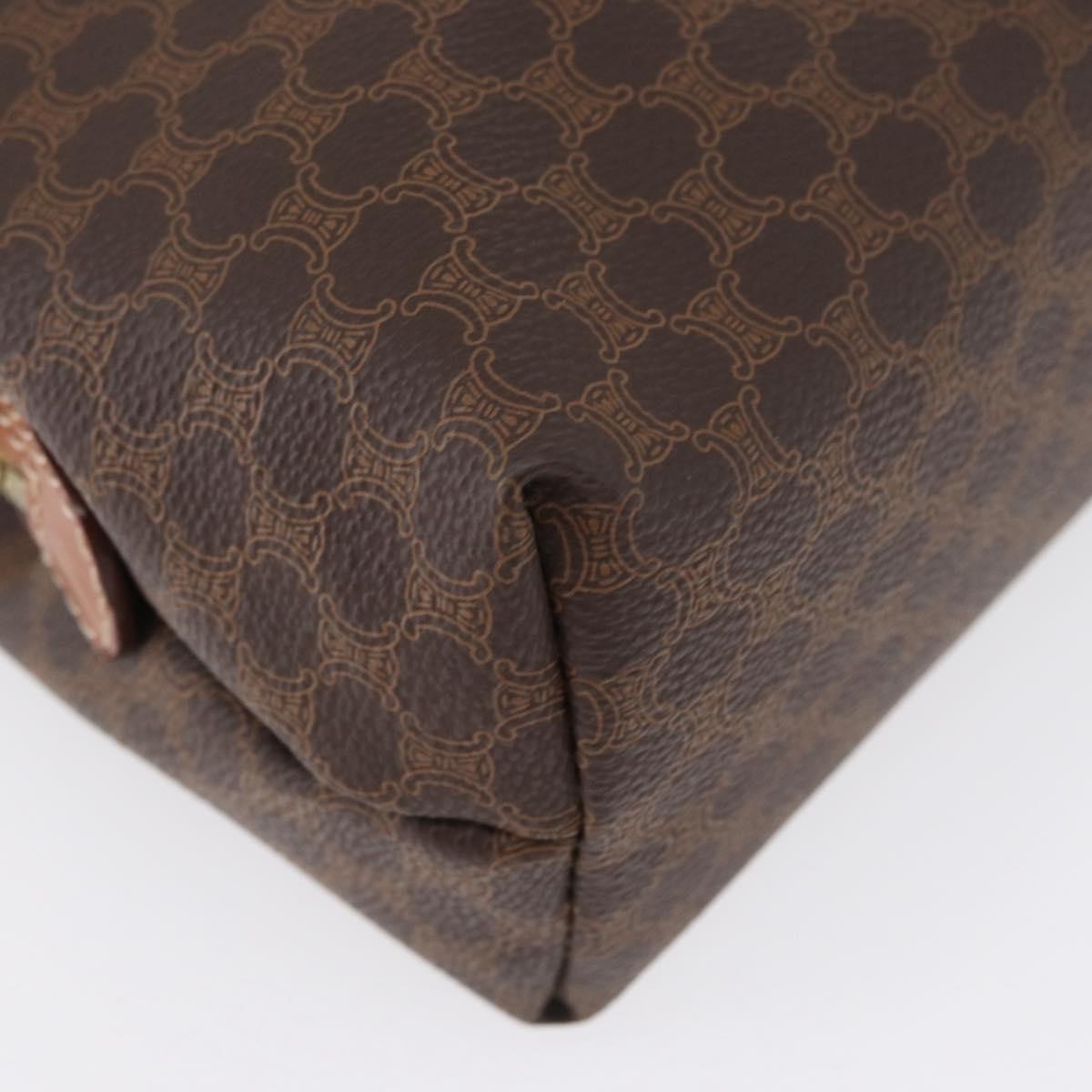 Celine Macadam Pochette Canvas And Leather Brown Canvas Clutche & Pouche Bag