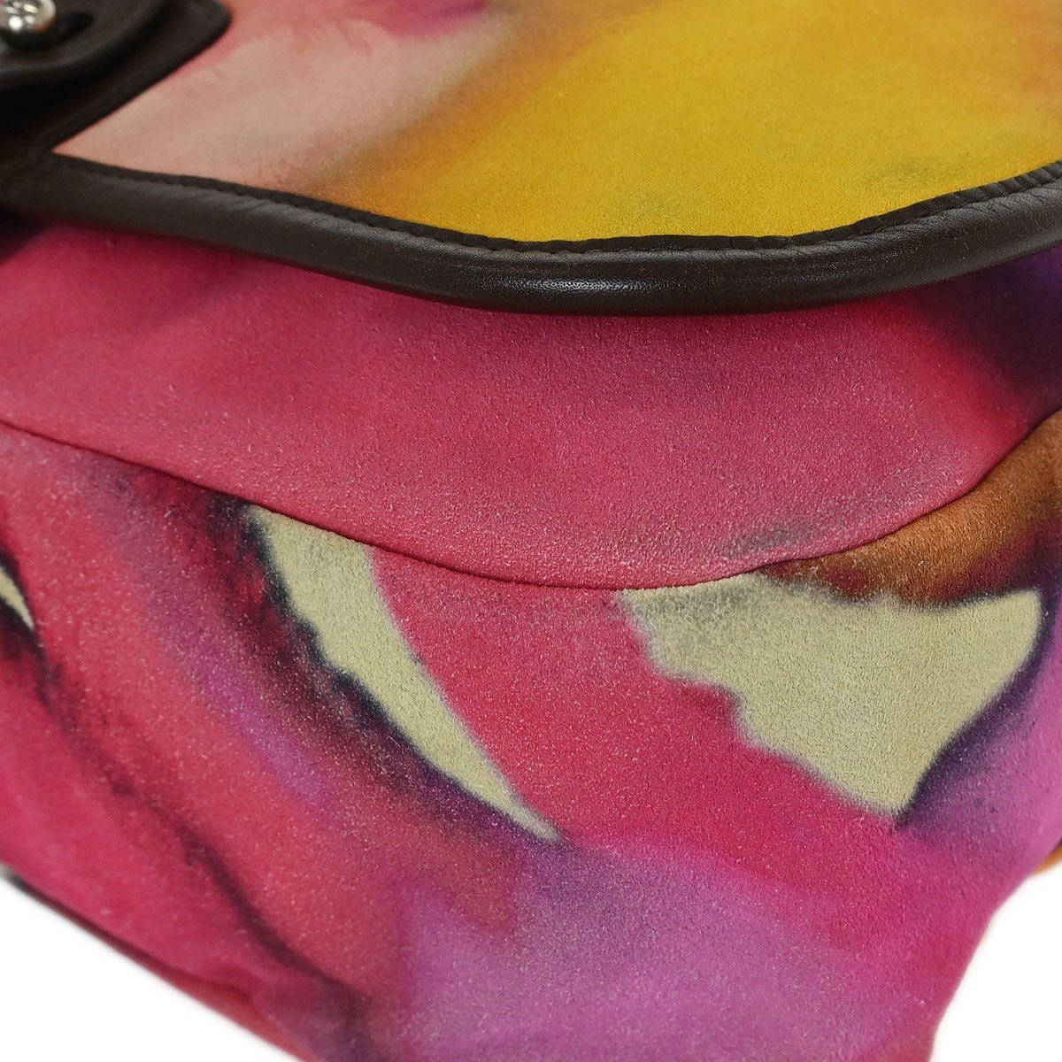 Chanel Flower Power Messenger Bag Multicolor Printed Nubuck Multicolour Suede Shoulder Bag Bag