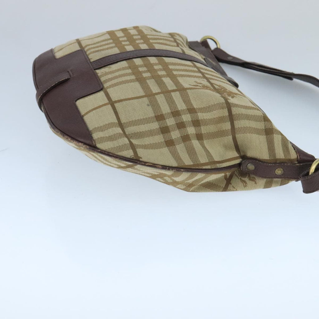 Burberry Nova Check Shoulder Bag Canvas And Leather Beige Canvas Shoulder Bag