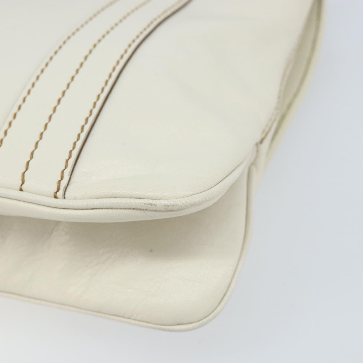 Gucci Vintage Handbag Leather White Leather Handbag (Pre-Owned)
