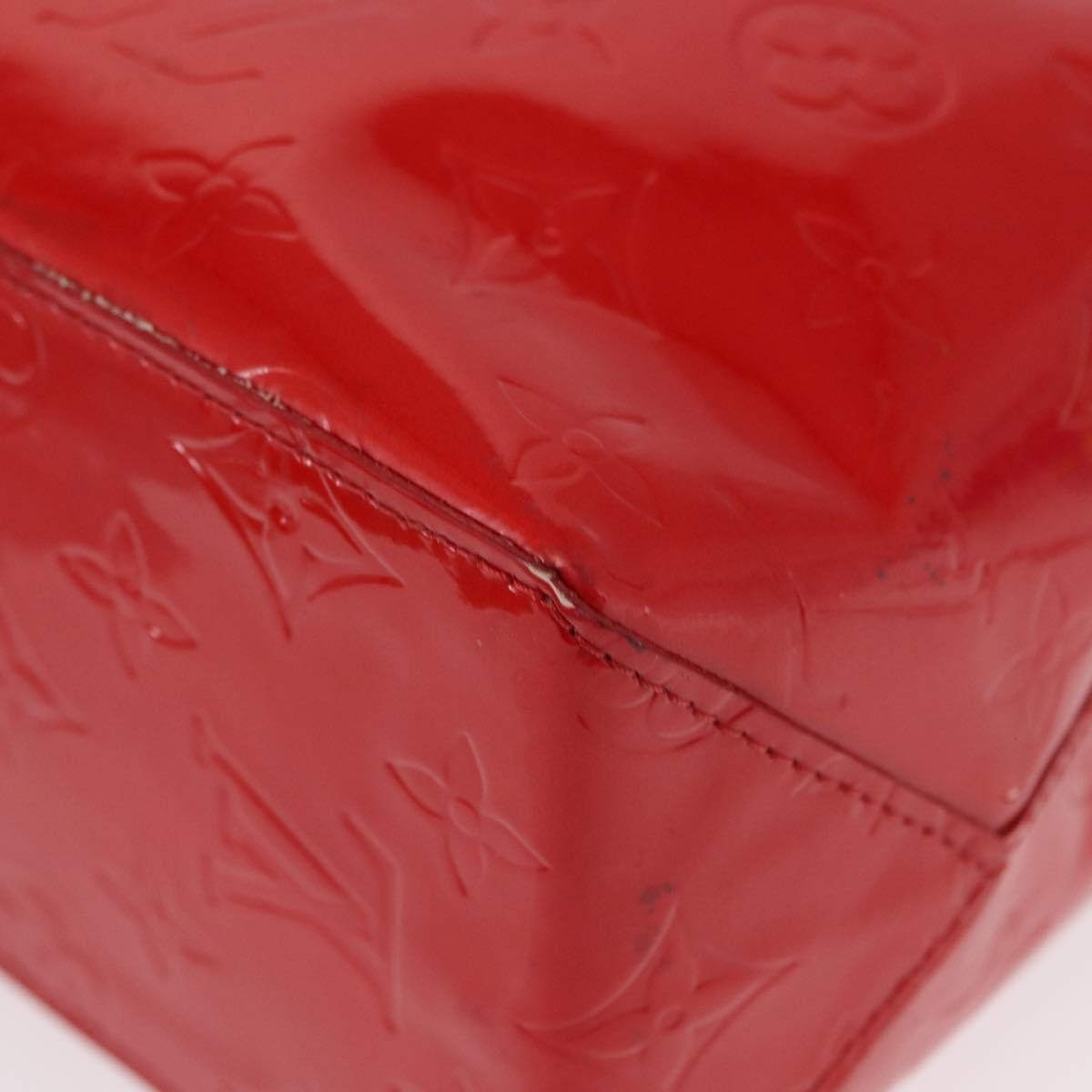 Louis Vuitton Reade Handbag Monogram Vernis Red Patent_Leather Handbag