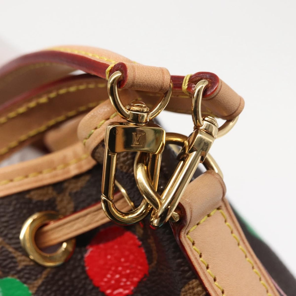 Louis Vuitton Noe Handbag Yayoi Kusama Painted Dots Monogram Canvas Brown Canvas Handbag