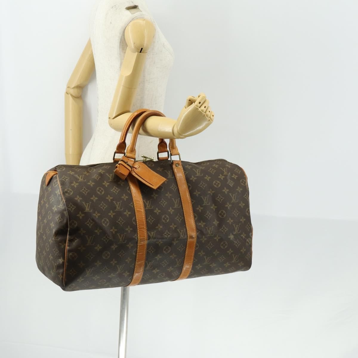 Louis Vuitton Keepall Bag Monogram Canvas Brown Canvas Travel Bag