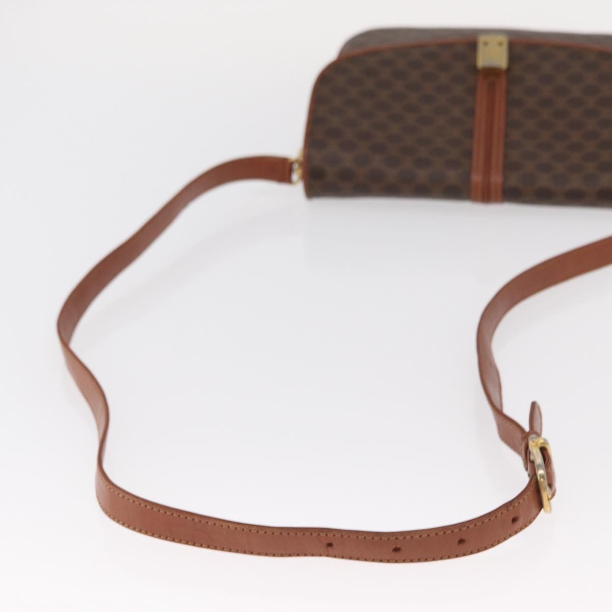 Celine Vintage Shoulder Bag Canvas Brown Canvas Shoulder Bag Bag