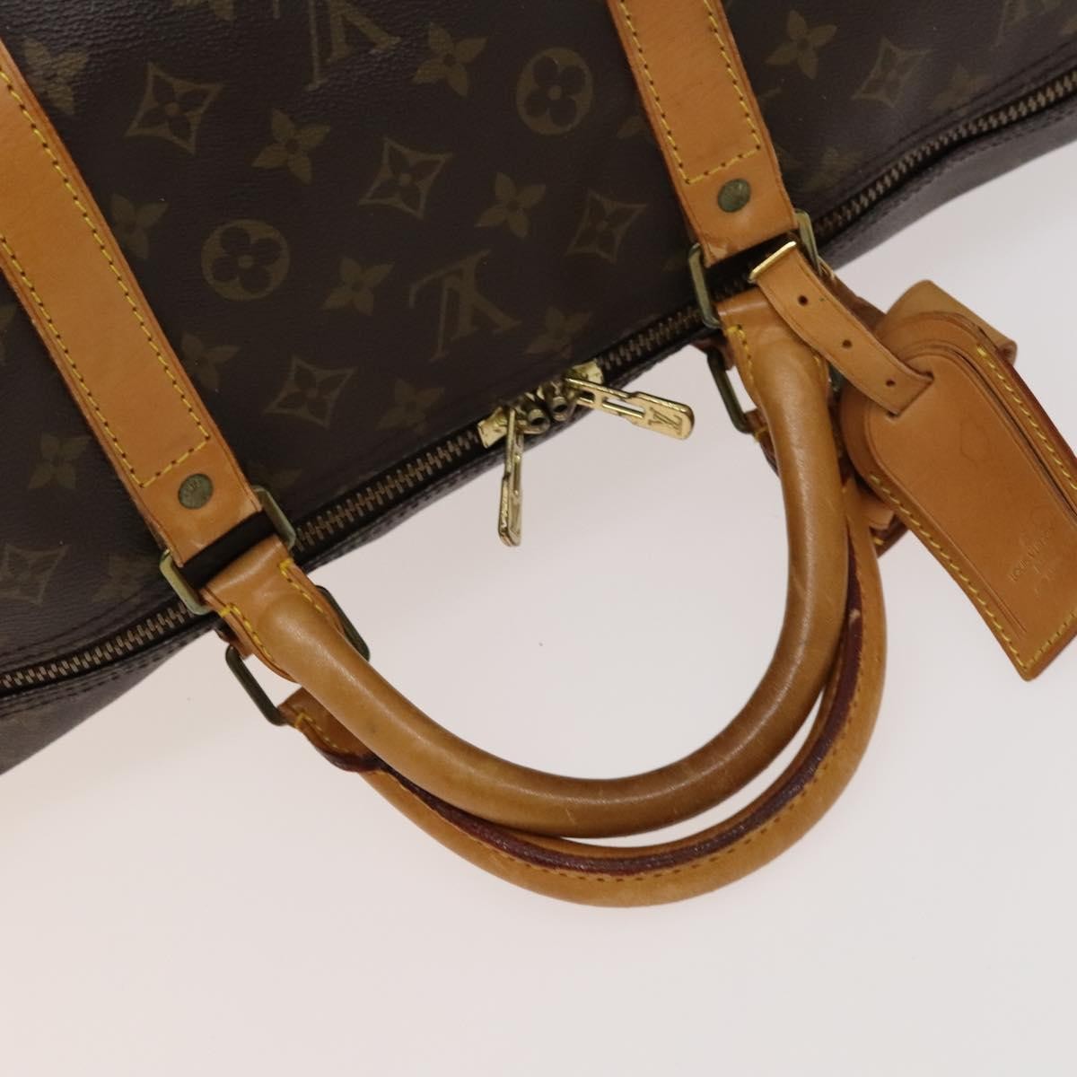 Louis Vuitton Keepall Bag Monogram Canvas Brown Canvas Travel Bag