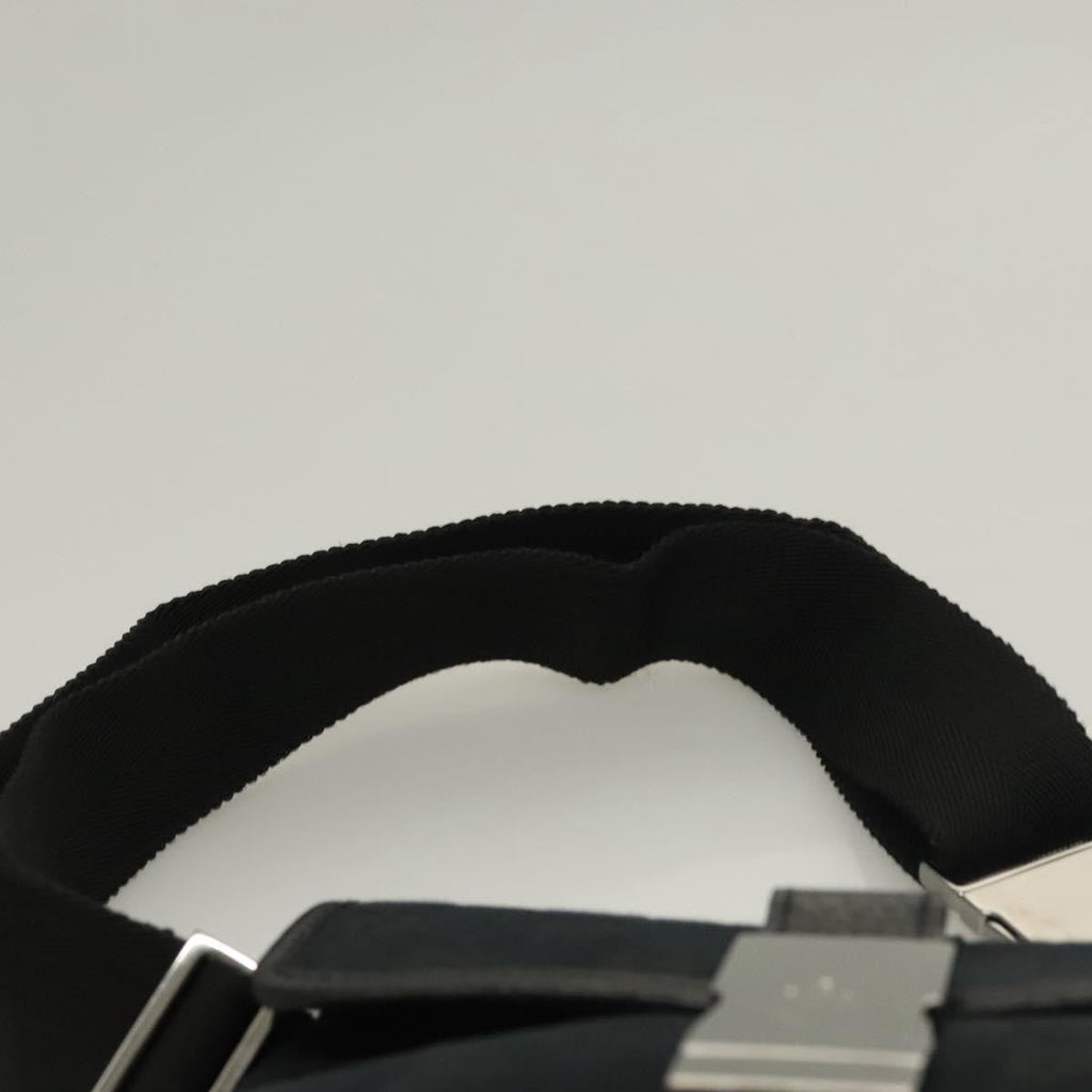 Gucci Buckle Belt Bag Gg Canvas Black Canvas Bag (Pre-Owned)