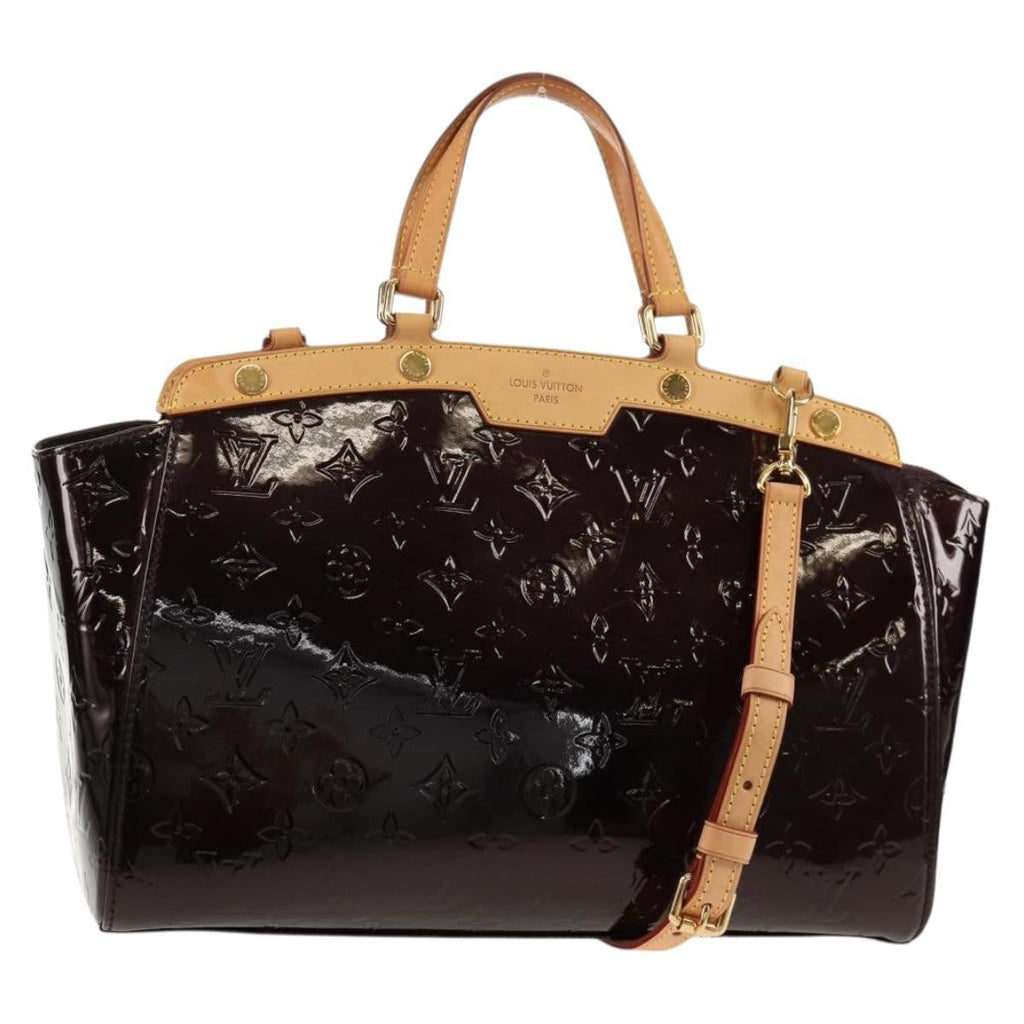 Louis Vuitton Brea Handbag Monogram Vernis Burgundy Patent_Leather Handbag