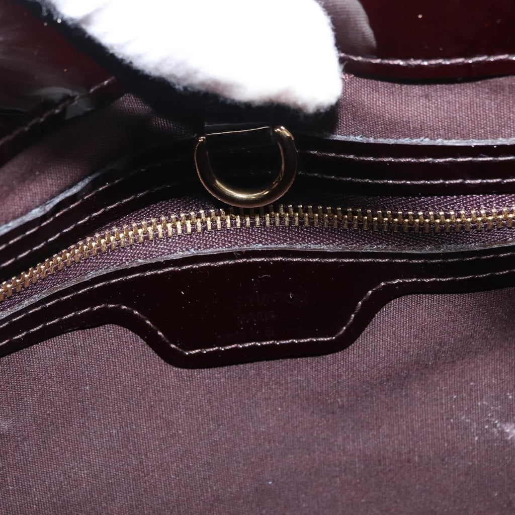 Louis Vuitton Wilshire Handbag Monogram Vernis Purple Patent_Leather Tote Bag