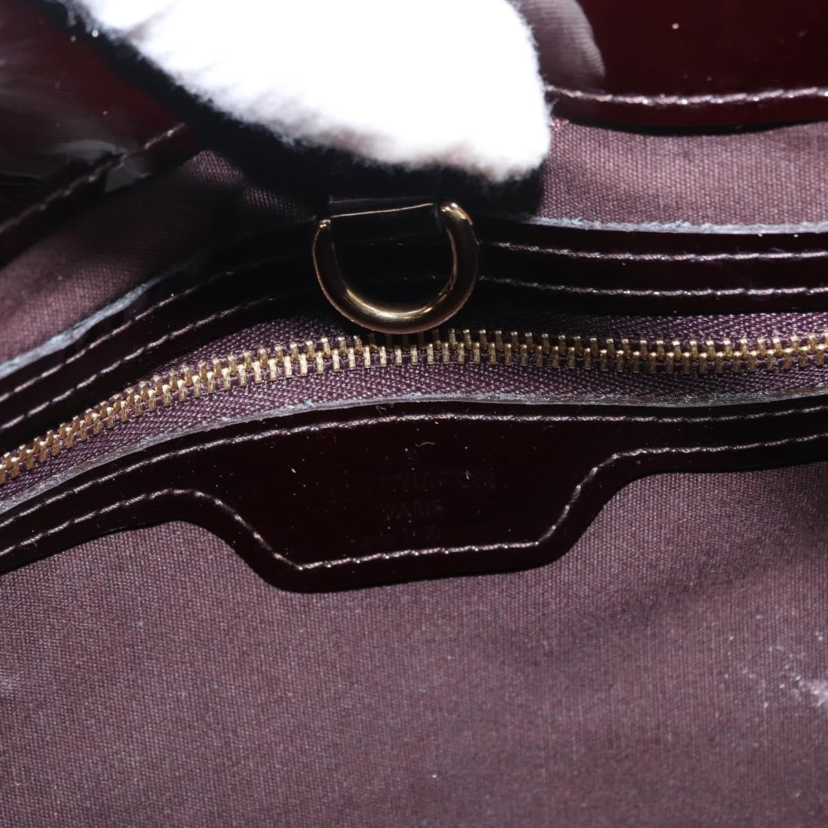 Louis Vuitton Wilshire Handbag Monogram Vernis Purple Patent_Leather Tote Bag