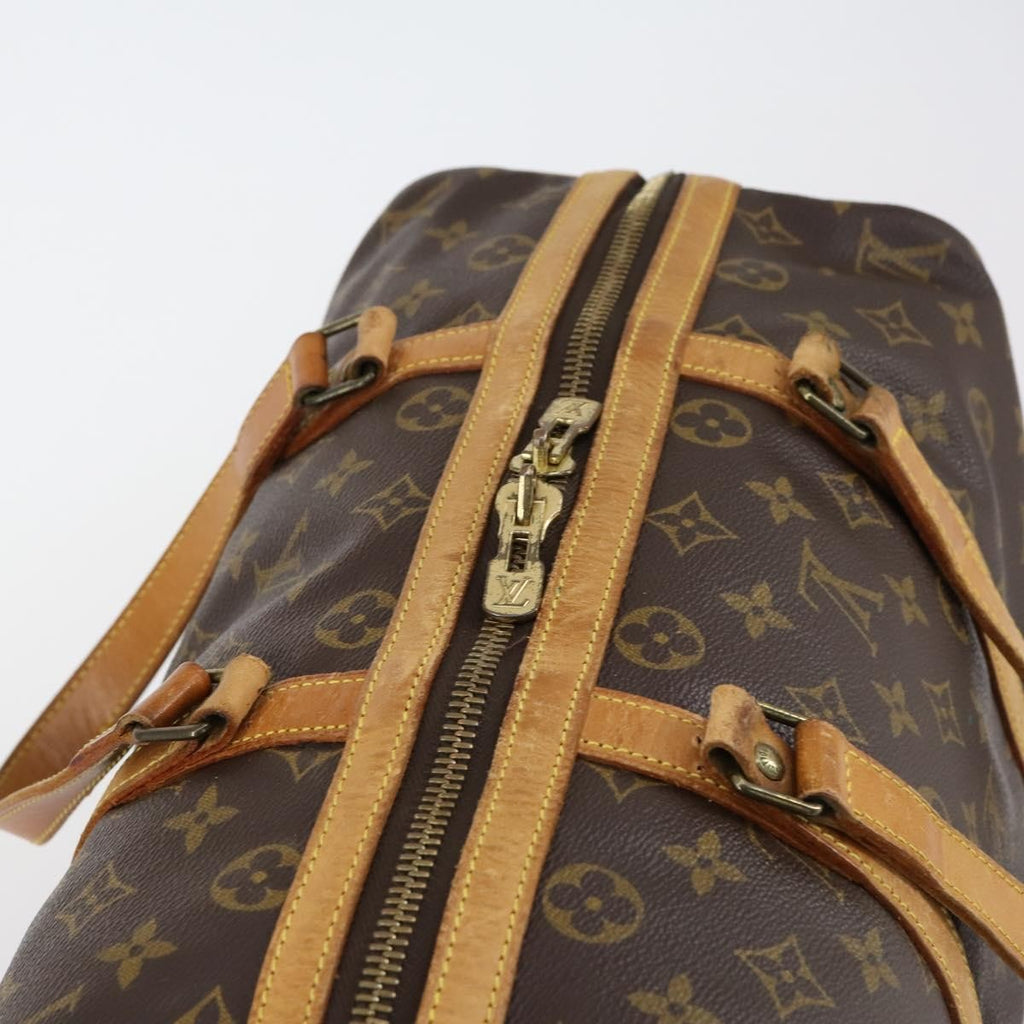Louis Vuitton Sac Souple Handbag Monogram Canvas Brown Canvas Travel Bag