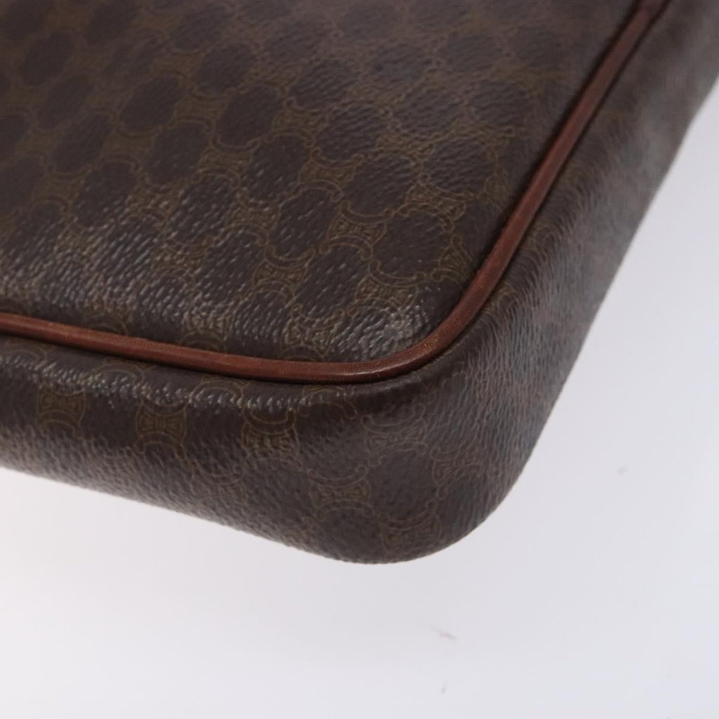 Celine Macadam Pochette Classic Brown Pvc Clutche & Pouche Bag
