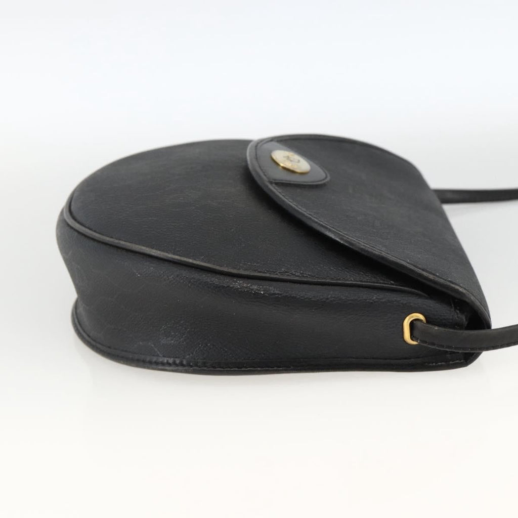 Christian Dior Vintage Honeycomb Shoulder Bag Canvas And Leather Black Canvas Shoulder Bag Bag (Pre-Owned)