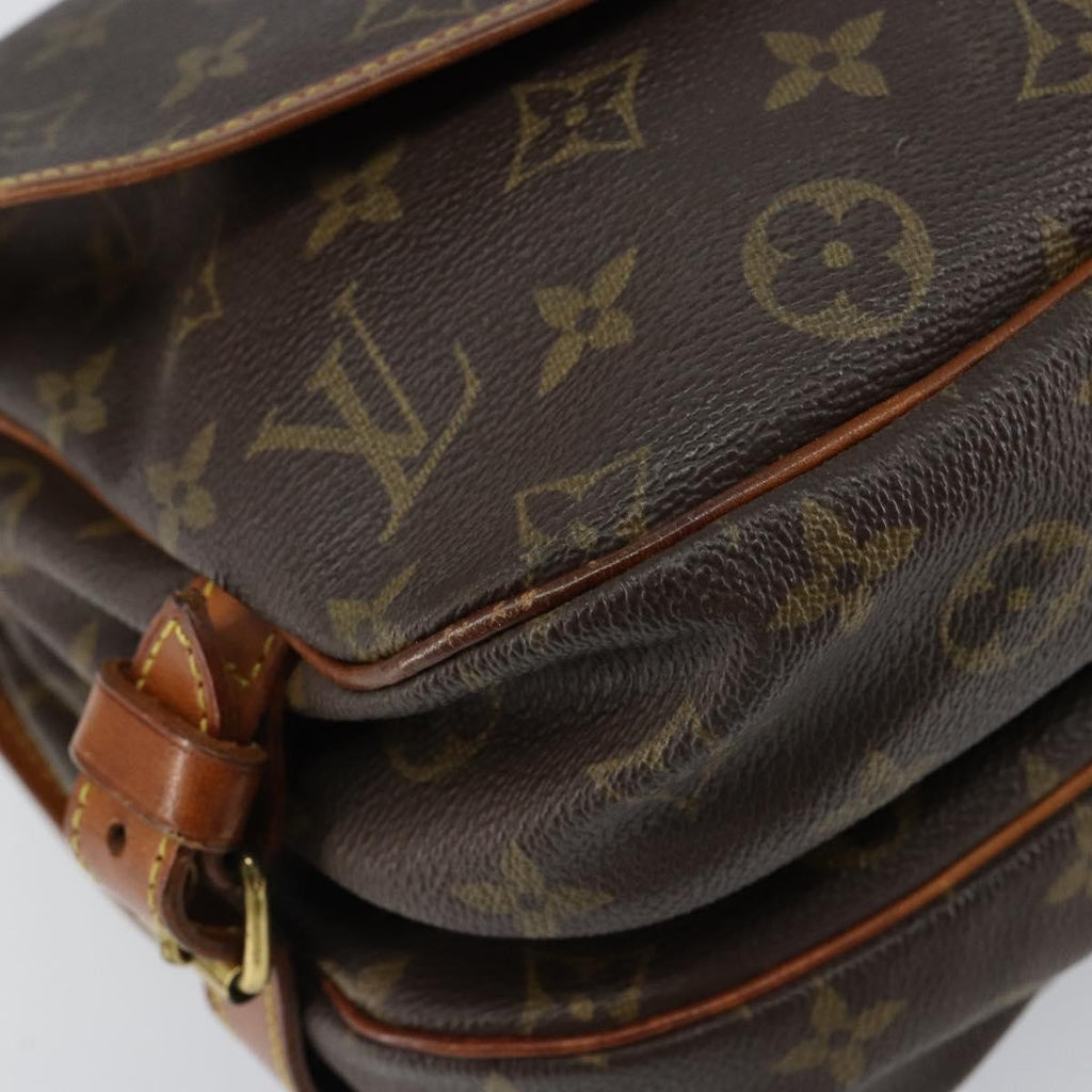 Louis Vuitton Saumur Handbag Monogram Canvas Brown Canvas Shoulder Bag
