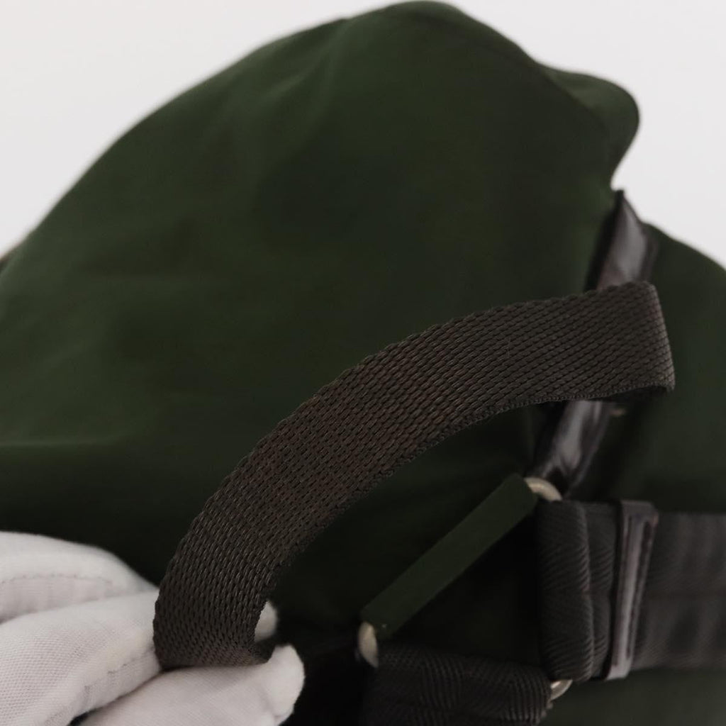 Prada Double Front Pocket Backpack Tessuto Khaki Nylon Backpack Bag