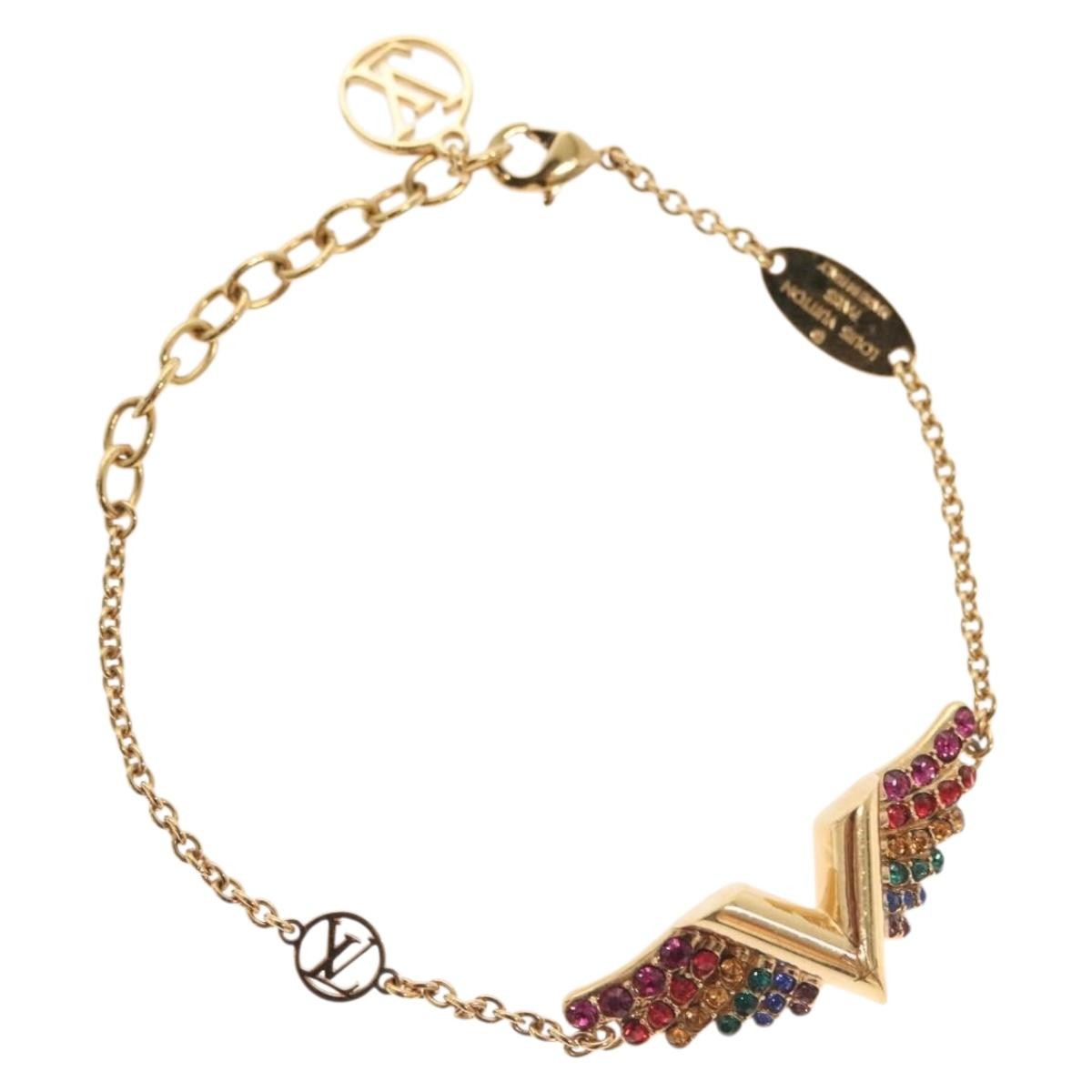 Louis Vuitton Essential V California Dreaming Bracelet Metal With Crystals Gold Metal Bracelet Jewelry