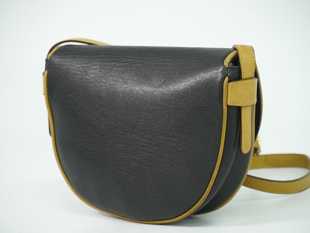 Celine Vintage Shoulder Bag Leather Black Leather Shoulder Bag Bag