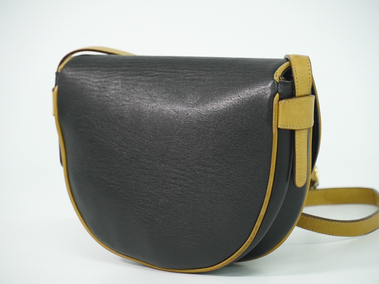 Celine Vintage Shoulder Bag Leather Black Leather Shoulder Bag Bag