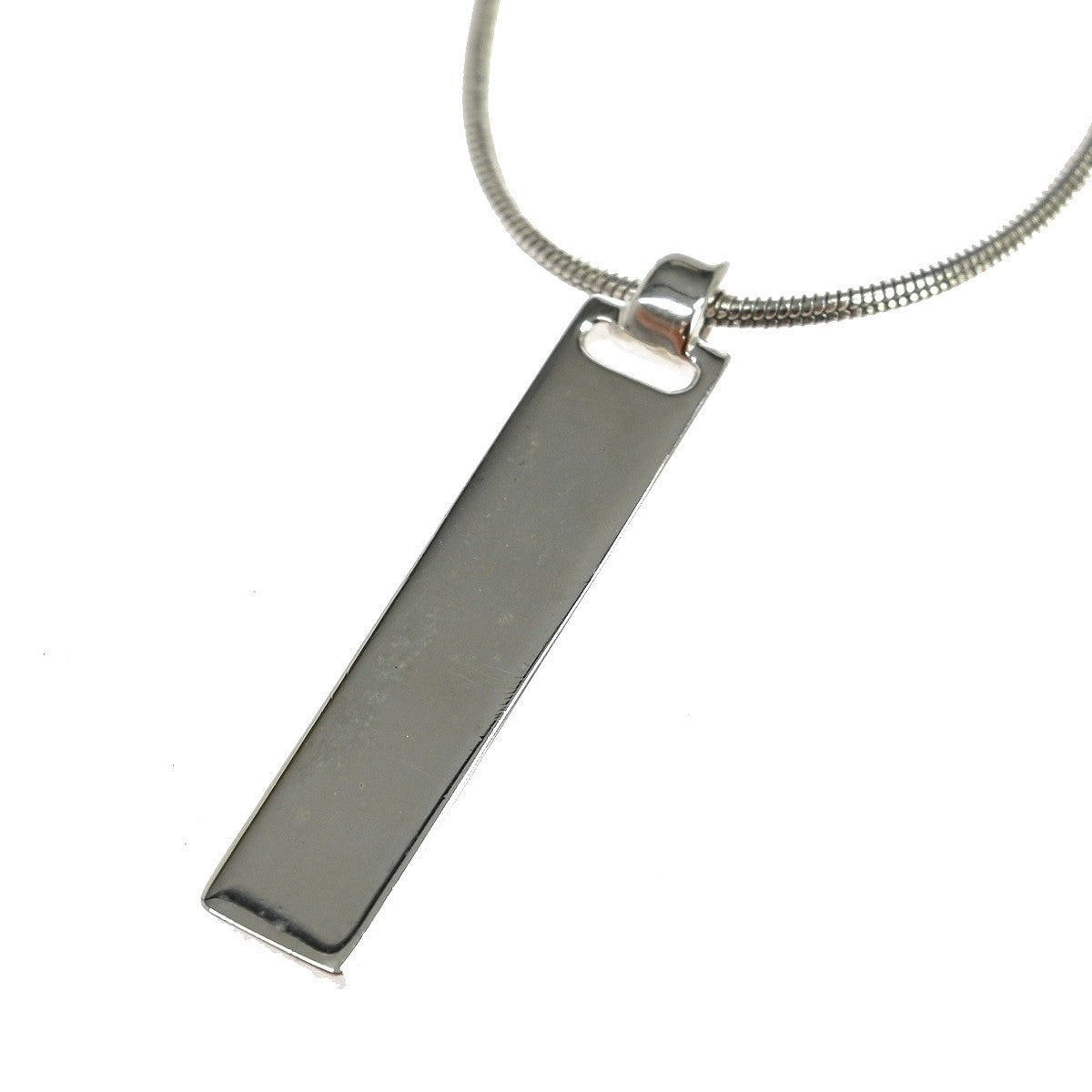 Christian Dior Vintage Dior Logo Necklace Metal Silver Silver_Plated Necklace Jewelry (Pre-Owned)