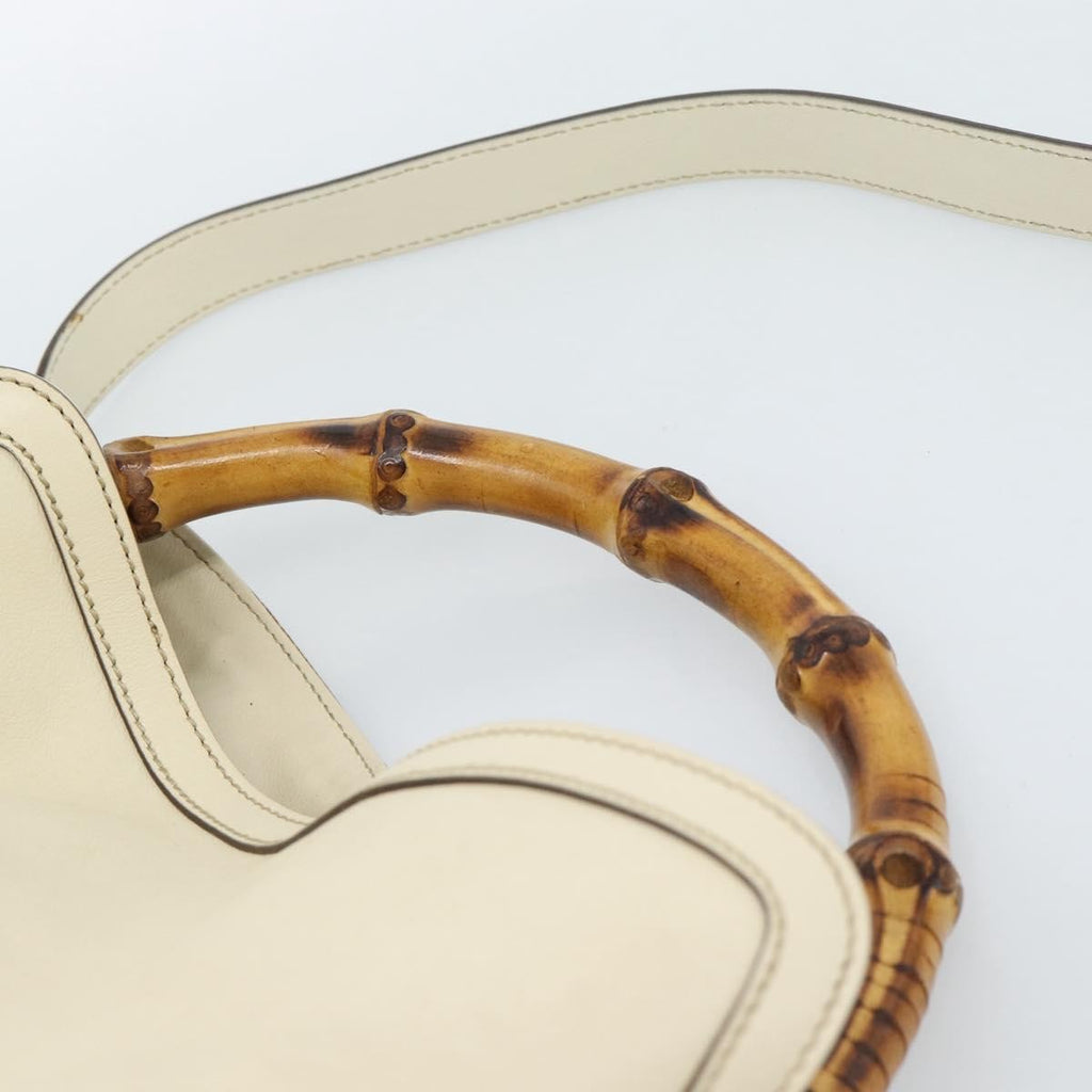 Gucci Vintage Convertible Bamboo Top Handle Bag Leather Multicolour Leather Handbag (Pre-Owned)