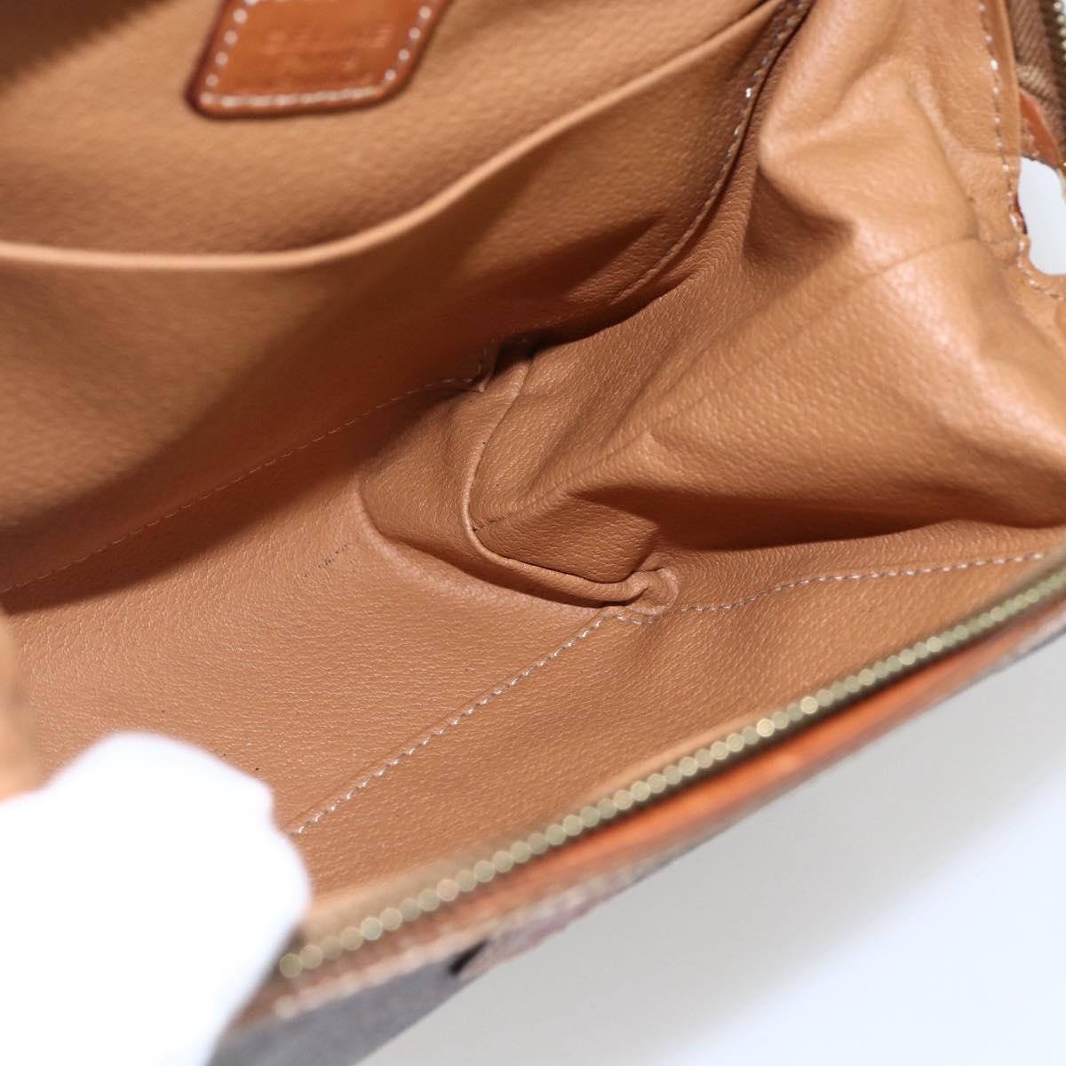 Celine Macadam Pochette Canvas And Leather Brown Canvas Clutche & Pouche Bag