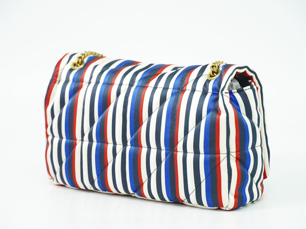 Saint Laurent Jamie Flap Bag Quilted Printed Silk Multicolour Silk Shoulder Bag Bag (Pre-Owned)