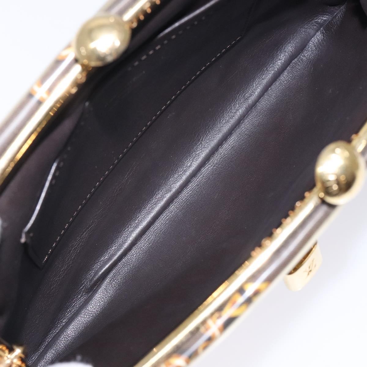Louis Vuitton Charms Pochette Pvc Over Printed Silk Brown Canvas Clutche & Pouche Bag