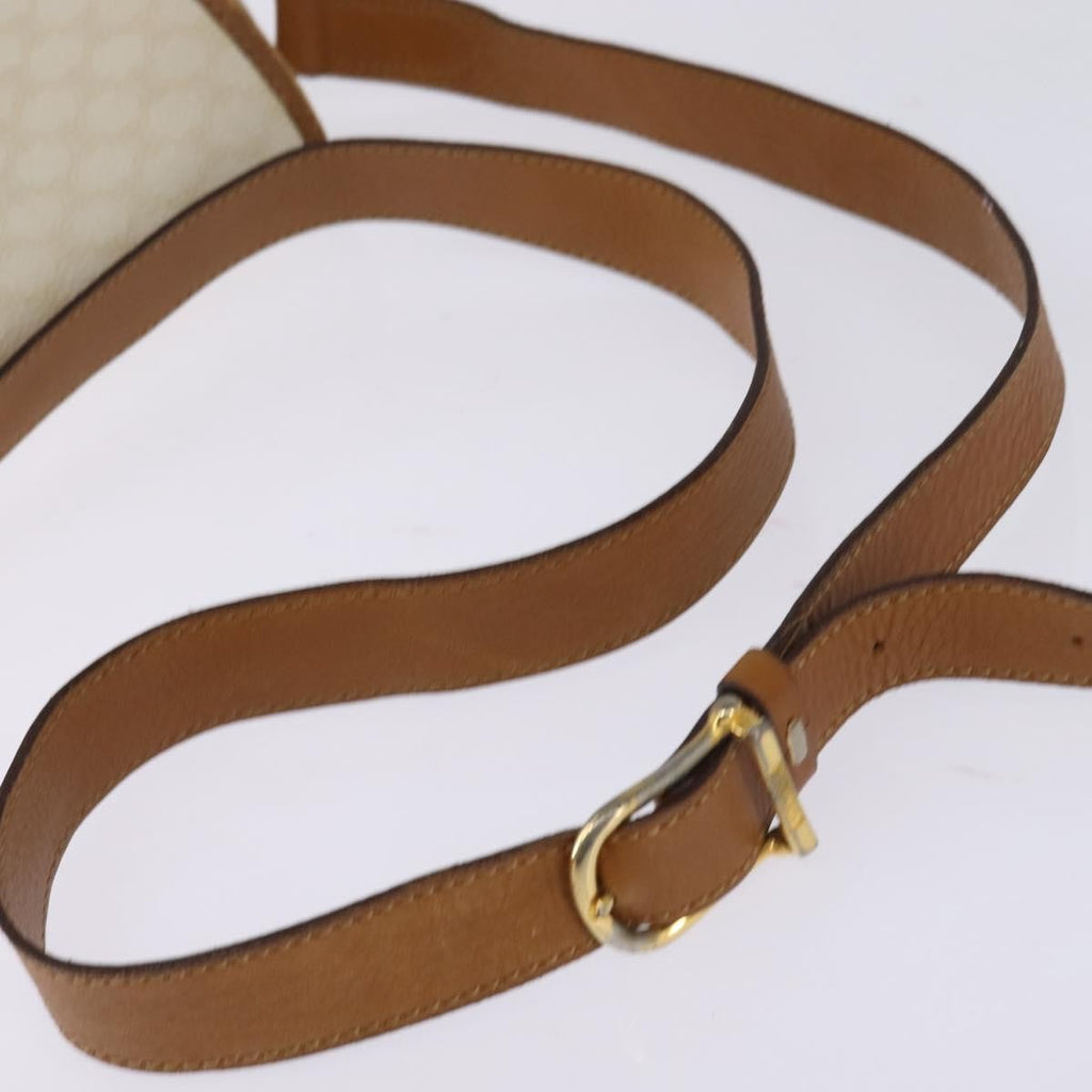 Celine Vintage Macadam Shoulder Bag Canvas And Leather Ecru Canvas Shoulder Bag Bag