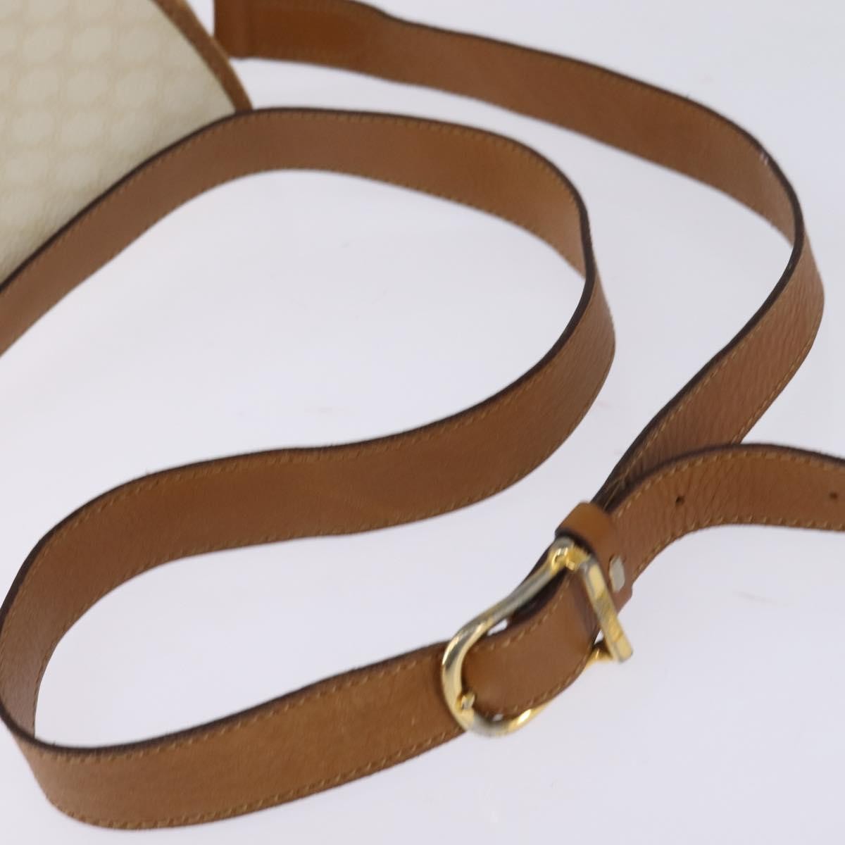 Celine Vintage Macadam Shoulder Bag Canvas And Leather Ecru Canvas Shoulder Bag Bag