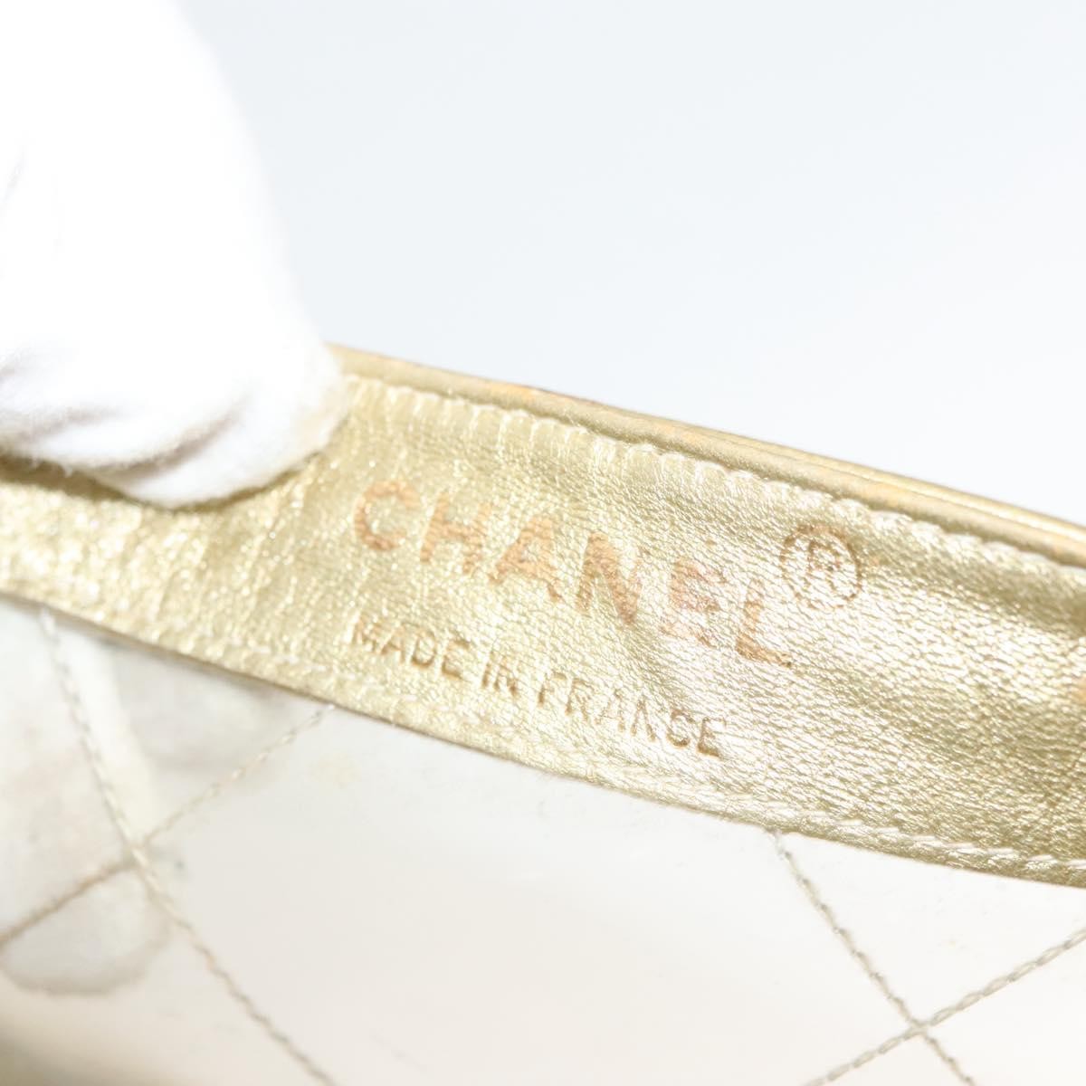 Chanel Classic Single Flap Bag Quilted Applique Vinyl Clear Vinyl Bag
