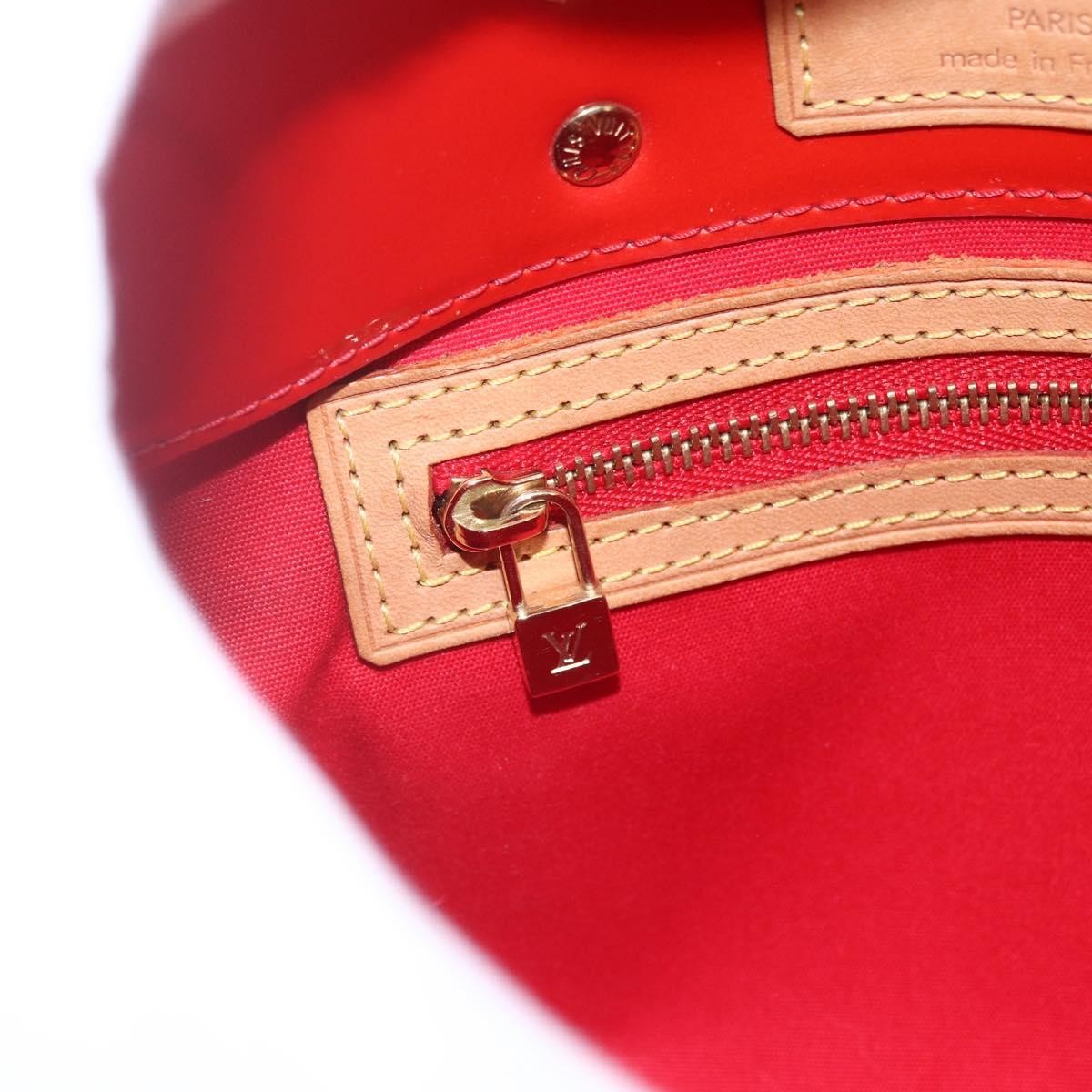 Louis Vuitton Reade Handbag Monogram Vernis Red Patent_Leather Handbag