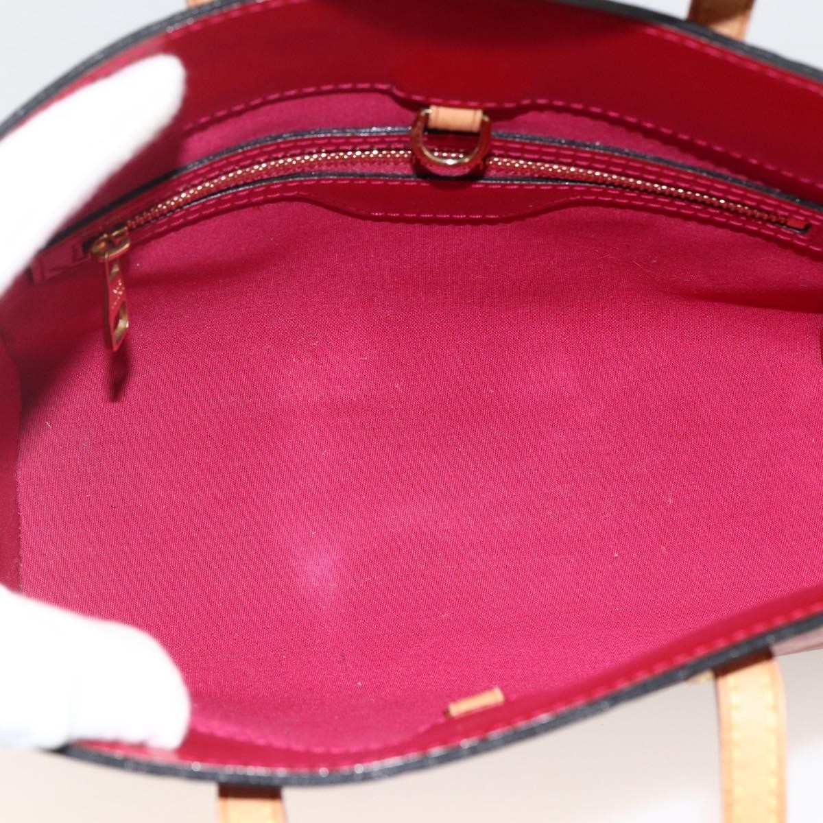 Louis Vuitton Catalina Handbag Monogram Vernis Pink Patent_Leather Tote Bag