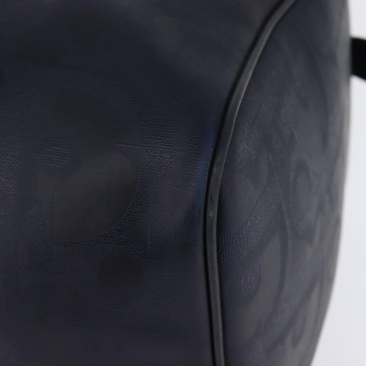 Christian Dior Lady Dior Boston Bag Canvas Navy Canvas Travel Bag Bag (Pre-Owned)
