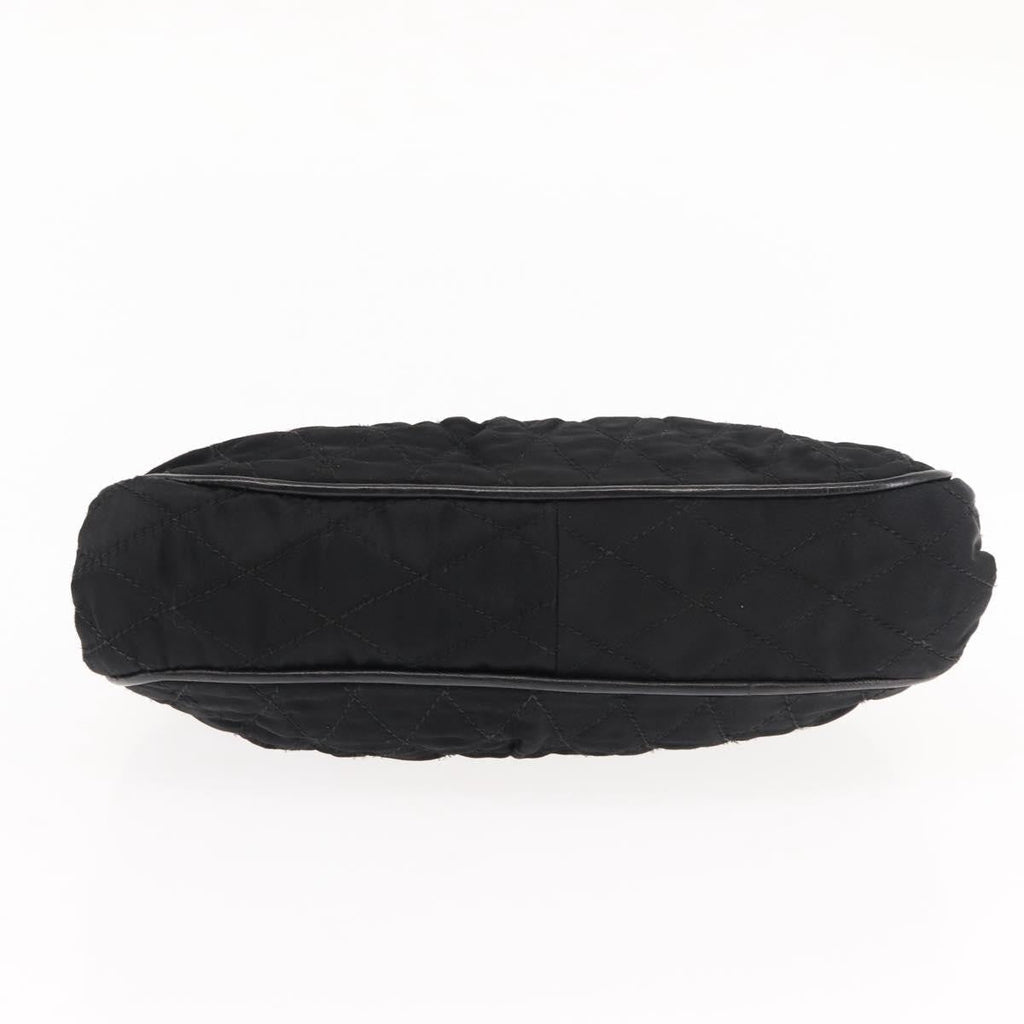 Chanel Chain Clutch Canvas And Leather Black Satin Shoulder Bag Bag