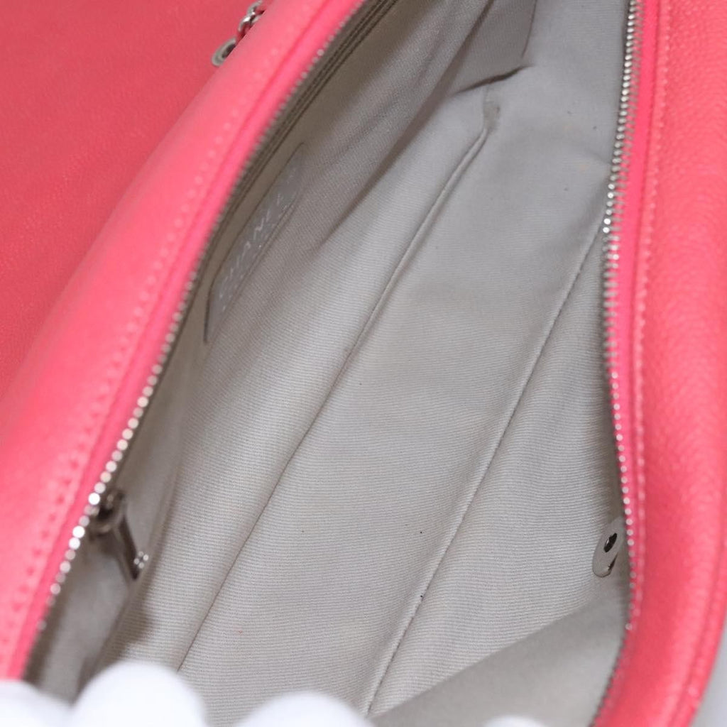Chanel Flap Shoulder Bag Quilted Lambskin Pink Calfskin Shoulder Bag Bag