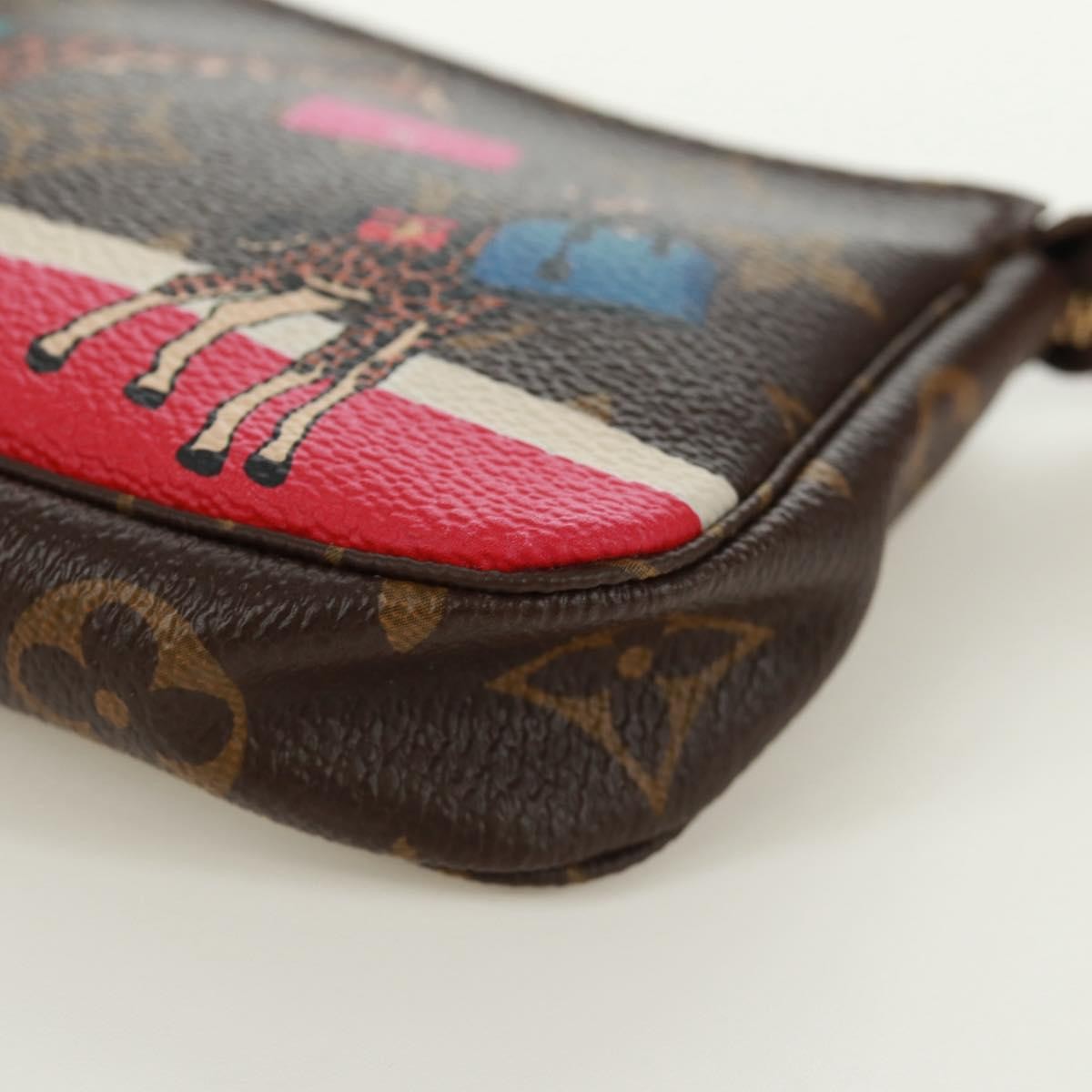 Louis Vuitton Pochette Accessoires Limited Edition Christmas Animation Monogram Canvas Multicolour Canvas Clutche & Pouche Bag