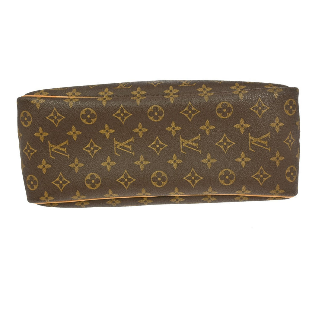 Louis Vuitton Deauville Handbag Monogram Canvas Brown Canvas Handbag
