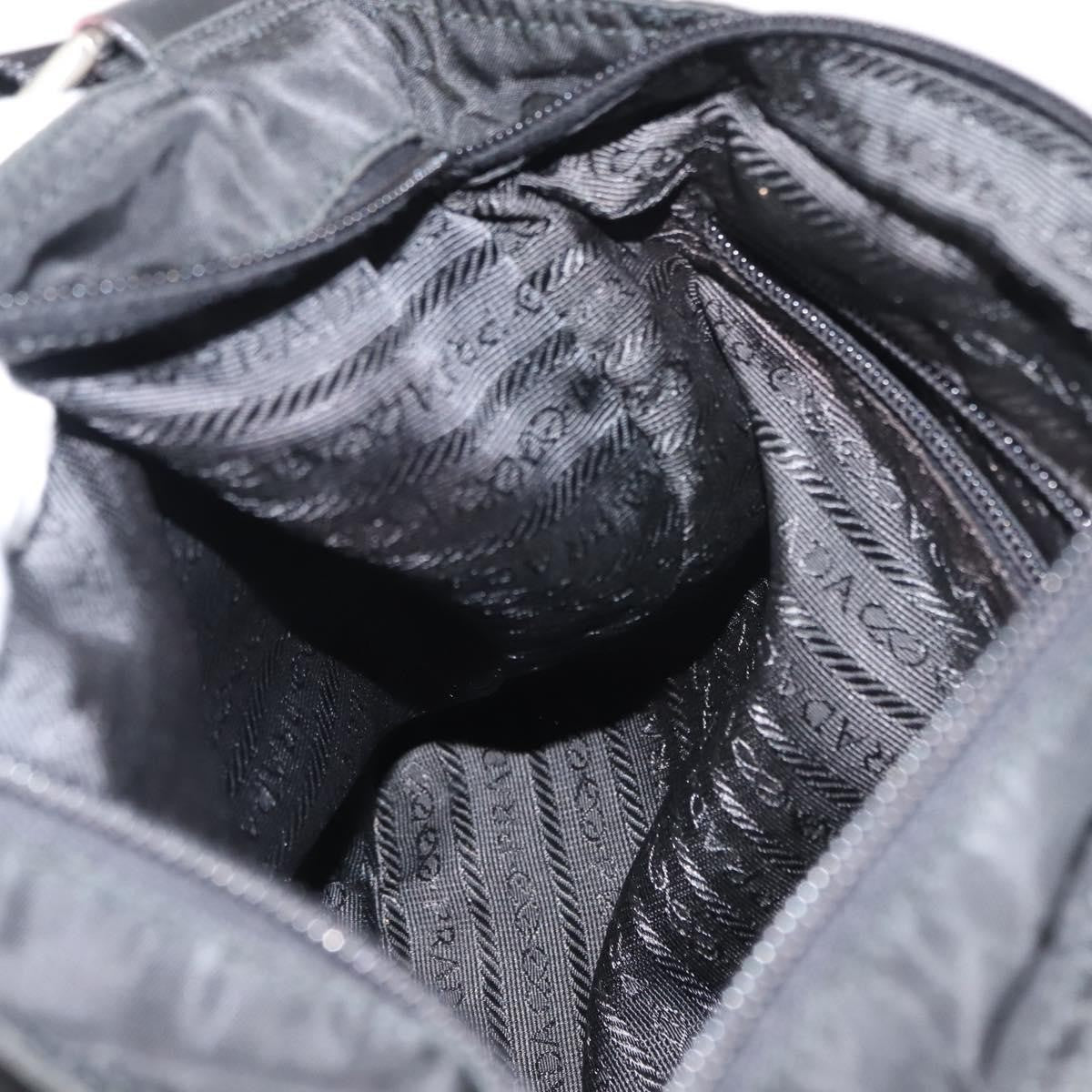 Prada Flat Messenger Bag Tessuto Black Nylon Shoulder Bag Bag