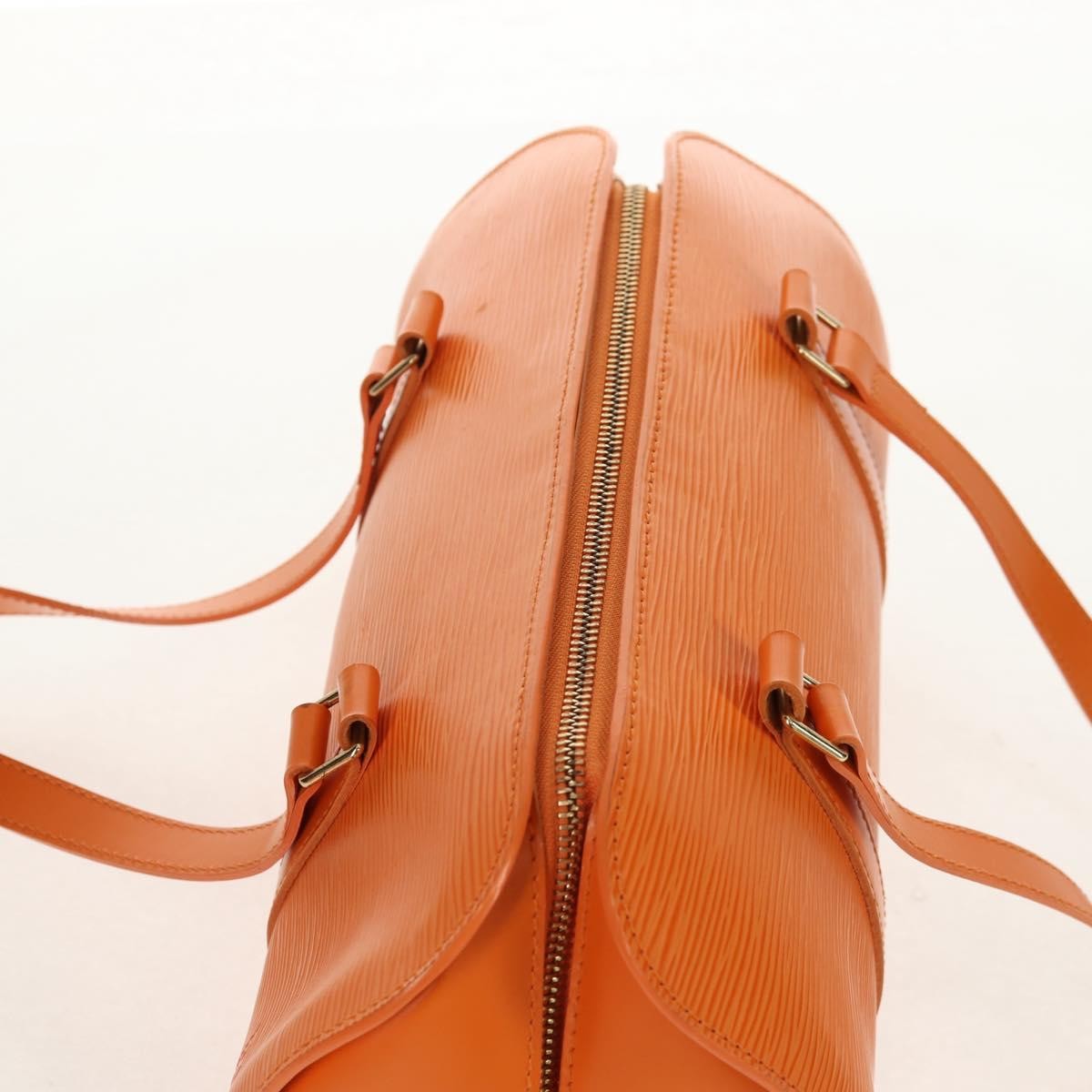 Louis Vuitton Soufflot Handbag Epi Leather Orange Leather Handbag