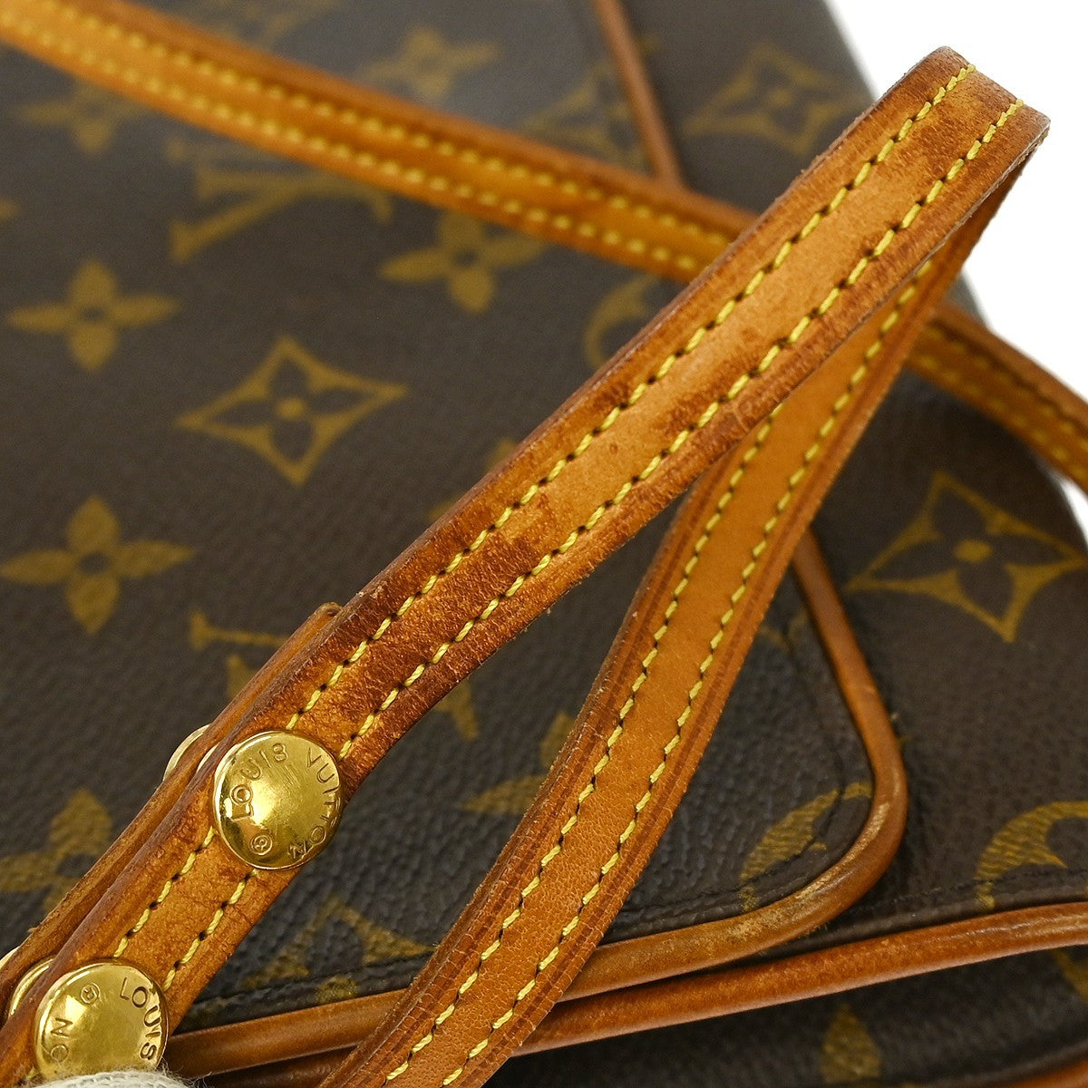 Louis Vuitton Twin Handbag Monogram Canvas Brown Canvas Clutche & Pouche Bag