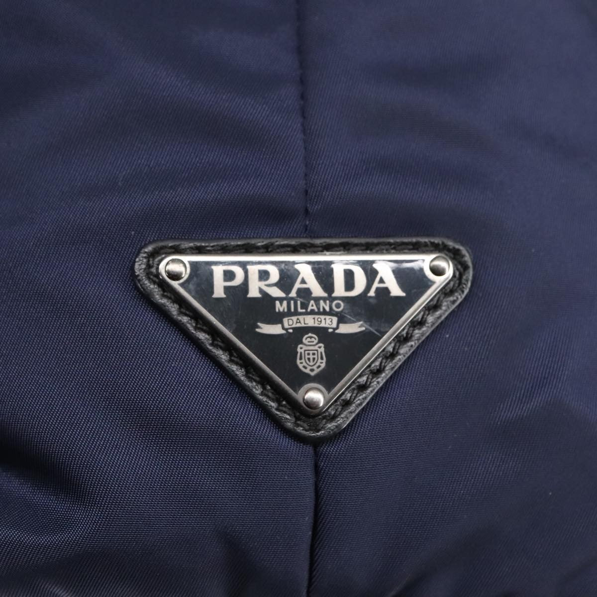 Prada Convertible Double Tote Tessuto Navy Nylon Tote Bag Bag