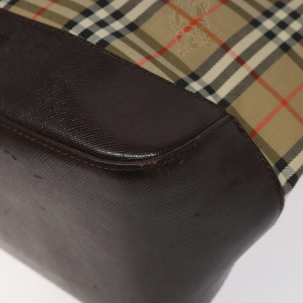 Burberry Nova Check Tote Canvas And Leather Beige Canvas Tote Bag