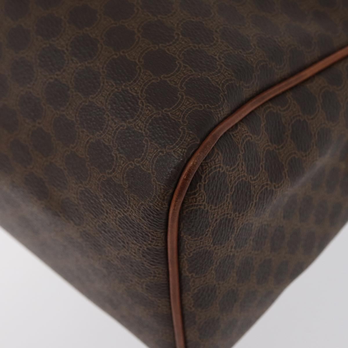 Celine Vintage Macadam Handbag Canvas And Leather Brown Canvas Handbag
