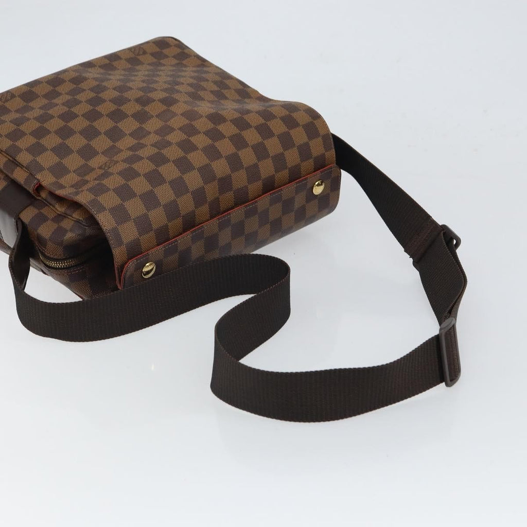 Louis Vuitton Naviglio Handbag Damier Brown Canvas Shoulder Bag