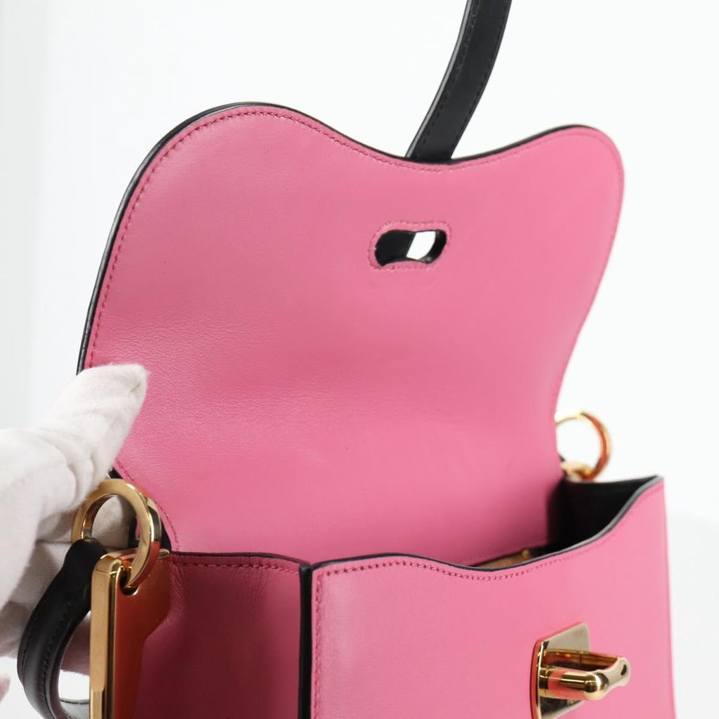 Prada Belle Top Handle Bag City Calf Pink Leather Bag