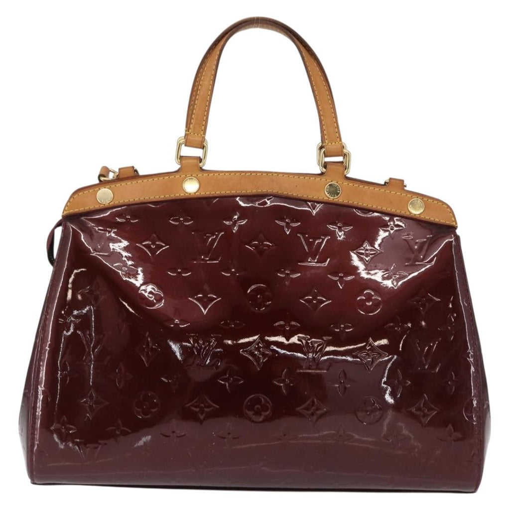 Louis Vuitton Brea Handbag Monogram Vernis Burgundy Patent_Leather Handbag